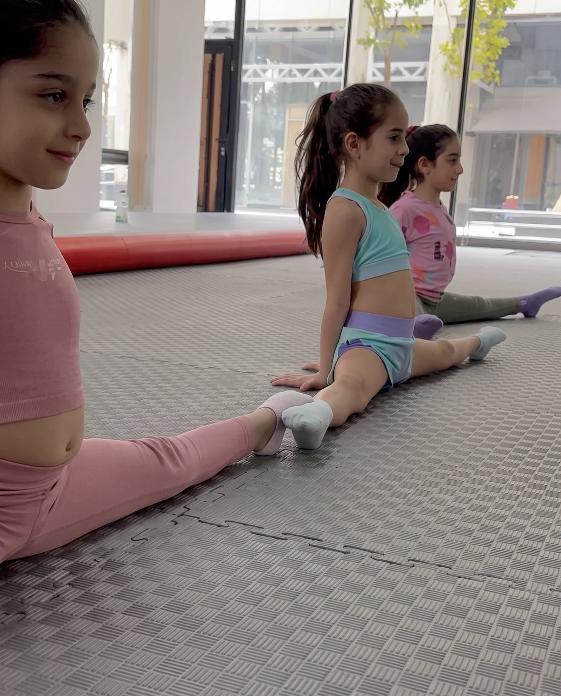 Children stretching